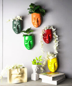Bohemian Meditative Face Planter Wall Décor