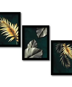Palak's Decor Modern Art Framed Wall Posters / Paintings for Living room Bedroom Office Wall Decor - Wall Paintings - Painting for Living Room ( 11x14 inch ) Set of 3