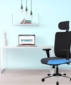 The Sleep Company SmartGRID Onyx Orthopedic Chair for Home & Office |Adjustable Lumbar Support for Ergonomic Sitting Posture|Made in India|Multiple Adjustments Mechanism(Classic Black & Grey)