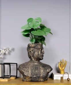 Surreal Bronze Man Table Planter