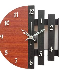 Unique Craft 3D Wooden Antique Design Wall Clock, Brown, MD_UNQ-006
