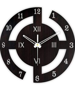 SANDROSE Analog Designer Wooden Wall Clock for Living Room/Home Décor/Bed Room/ Home/Office/Kids Room/Guest Room-Without Glass (710) (Style - 710)
