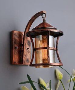 Twilight Wall Lights, Wall Lamp, Metal Oil Rubbed Vintage Rustic Wall Chimney Industrial Lamp Fixture Glass Shade, Diwali Decoration Items for Home Decor, Diwali Lights for Decoration for Home (Corded Electric, Metal, Antique Copper)