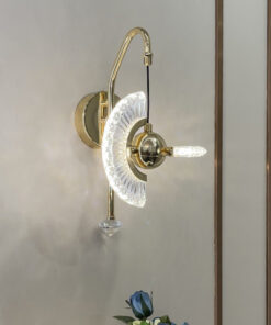ACRYLIC MODERN GOLD TWISTABLE METAL WALL LIGHT FOR LIVING DRAWING ROOM - WARM WHITE