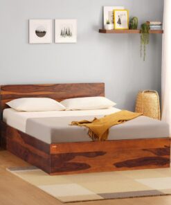 Bed GS Queen Size bed In Honey Brown Colour
