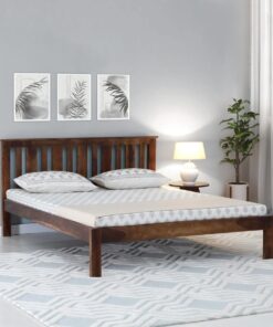 Freya Solid Wood King Size Bed in Provincial Teak Finish