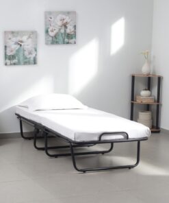 Metallika Istanbul Folding Bed with Mattress in Black Colour