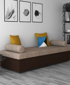 Unique Single Bed with Storage in Wenge Finish